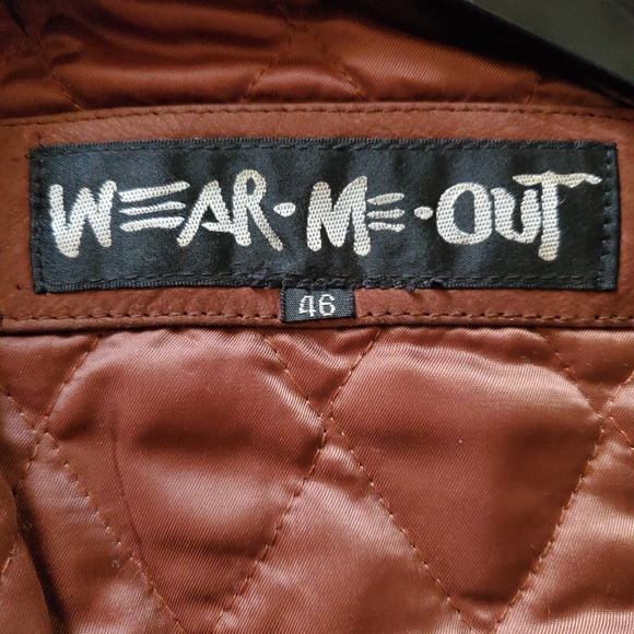 Men's Brown SUEDE lined jacket- Bomer style - Picture 5 of 9